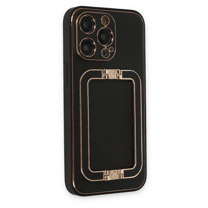 Mey İthalat®  iPhone 13 Pro Max Kılıf Coco Elit Kapak - Siyah