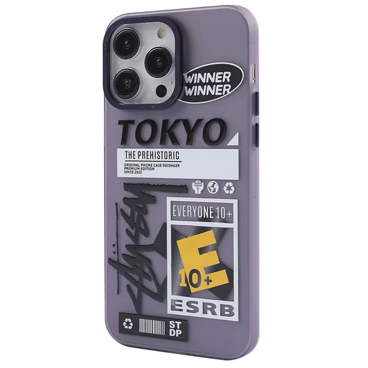 Mey İthalat®  iPhone 13 Pro Max Kılıf  Desenli Kapak -  Mor - 2