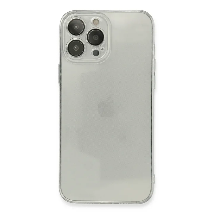 Mey İthalat®   iPhone 13 Pro Max Kılıf Fly Lens Silikon - Şeffaf