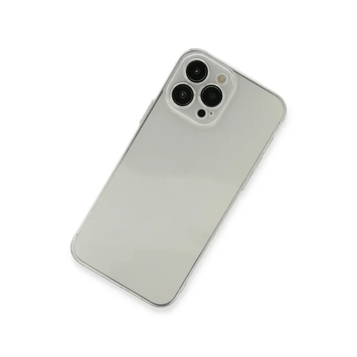 Mey İthalat®   iPhone 13 Pro Max Kılıf Fly Lens Silikon - Şeffaf