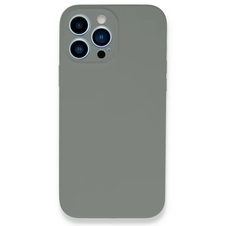 Mey İthalat®   iPhone 13 Pro Max Kılıf Lansman Legant Silikon - Gri