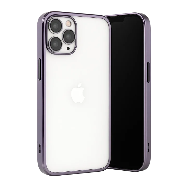 Mey İthalat®   iPhone 13 Pro Max Kılıf  Lensli Silikon - Mor
