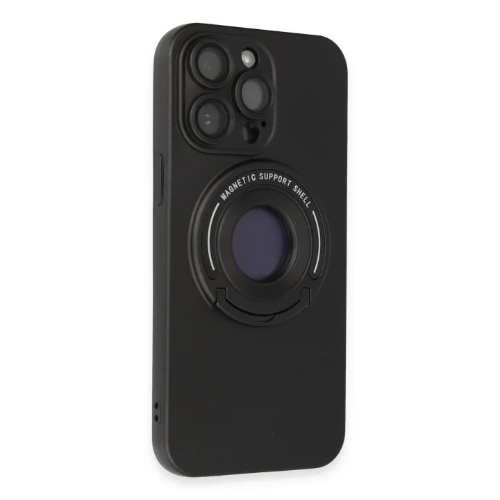 Mey İthalat®  iPhone 13 Pro Max Kılıf Lukka Magneticsafe Kapak - Siyah