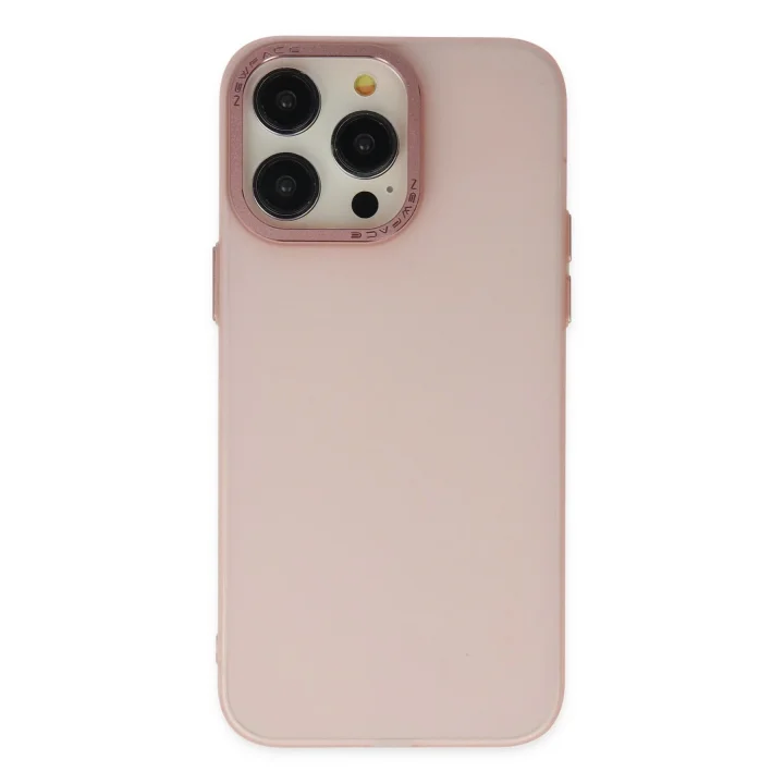 Mey İthalat®   iPhone 13 Pro Max Kılıf Modos Metal Kapak - Pembe