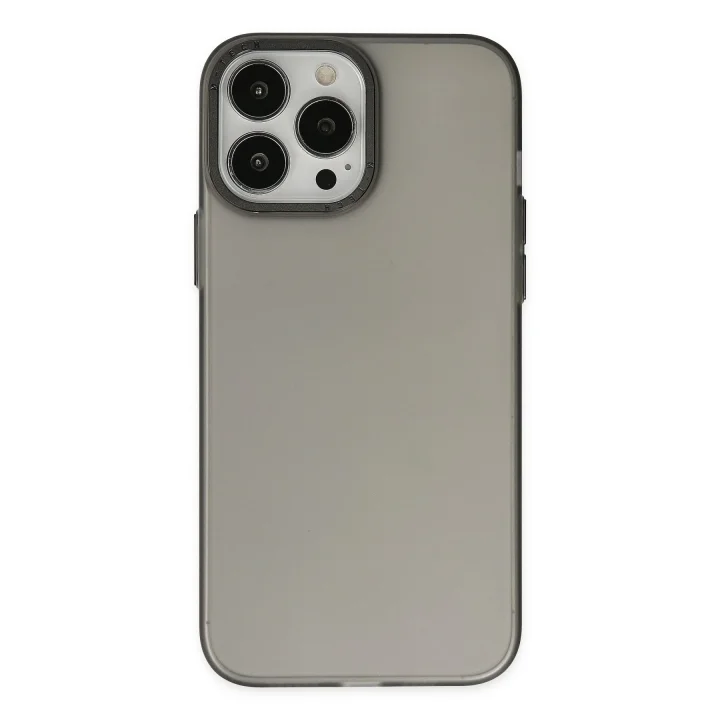 Mey İthalat®   iPhone 13 Pro Max Kılıf Modos Metal Kapak - Siyah