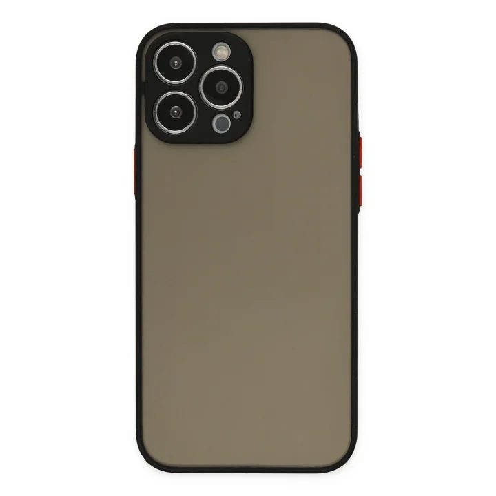 Mey İthalat®   iPhone 13 Pro Max Kılıf Montreal Silikon Kapak - Siyah