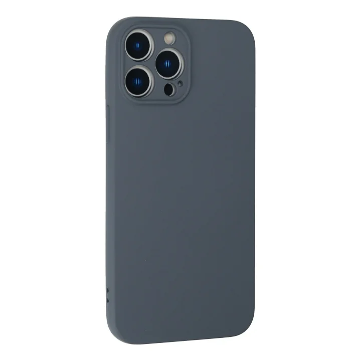 Mey İthalat®  iPhone 13 Pro Max Kılıf Nano içi Kadife Silikon - Gri