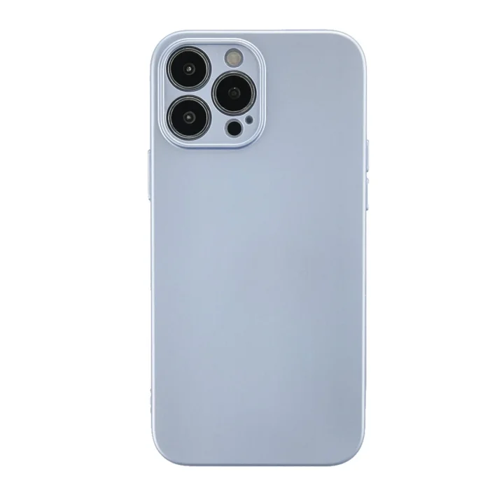 Mey İthalat®   iPhone 13 Pro Max Kılıf Nano içi Kadife Silikon - Sky Blue