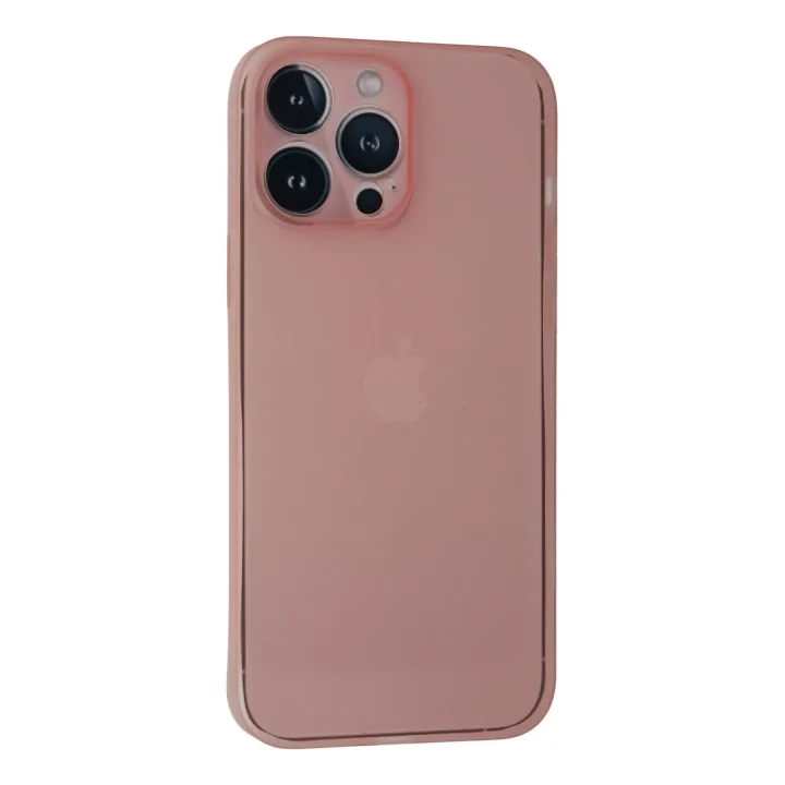 Mey İthalat®  iPhone 13 Pro Max Kılıf PP Ultra İnce Kapak - Pembe