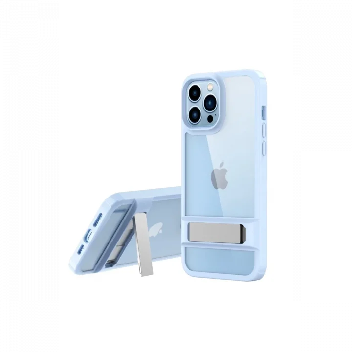 Mey İthalat®   iPhone 13 Pro Max Kılıf Rolet Stand Kapak - Sierra Blue