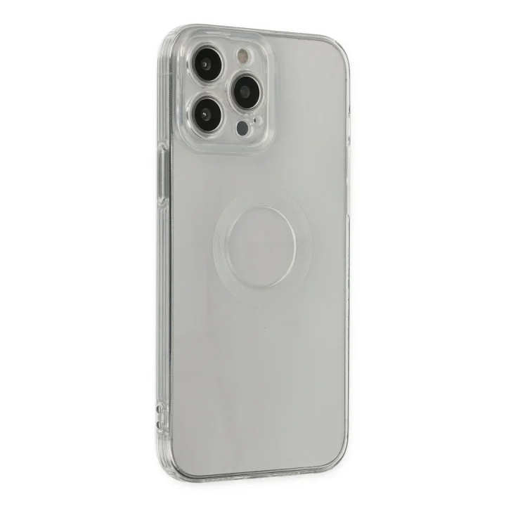 Mey İthalat®   iPhone 13 Pro Max Kılıf Santa Lens Silikon - Şeffaf