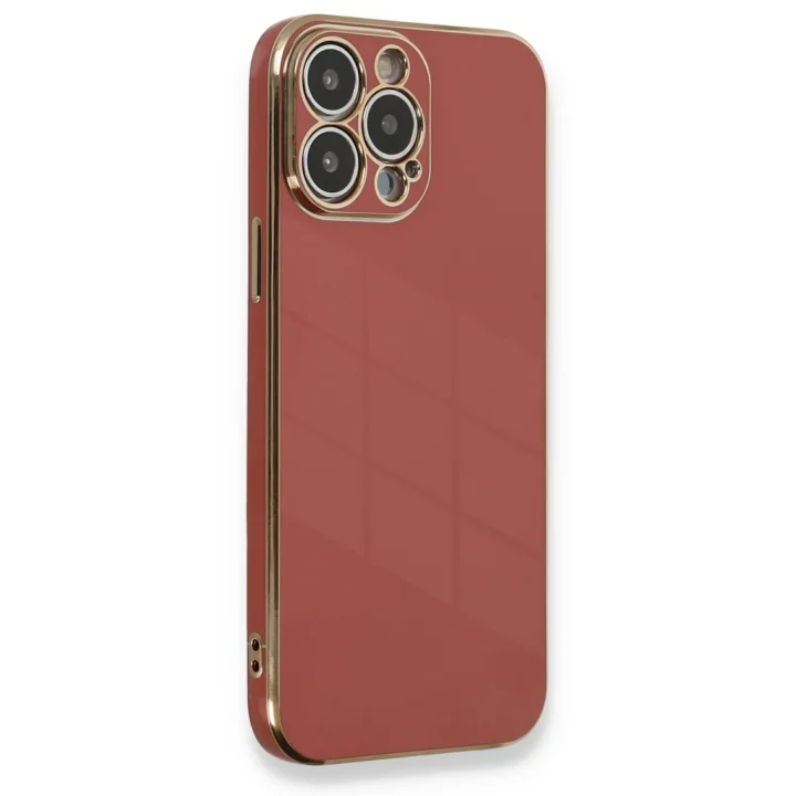 Mey İthalat®   iPhone 13 Pro Max Kılıf Volet Silikon - Kırmızı