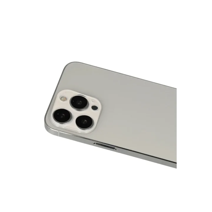 Mey İthalat®  iPhone 13 Pro Max Rainbow Kamera Lens Koruma Cam - Beyaz