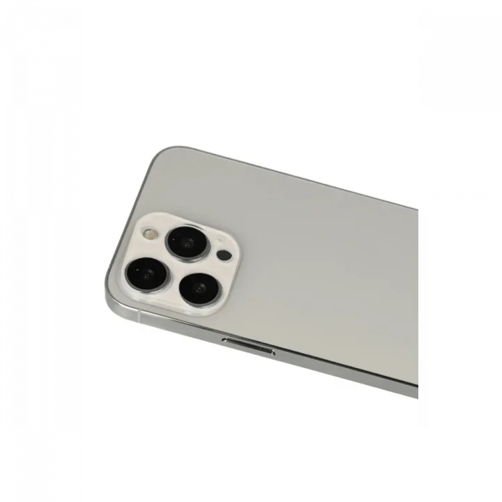 Mey İthalat®  iPhone 13 Pro Max Rainbow Kamera Lens Koruma Cam - Beyaz