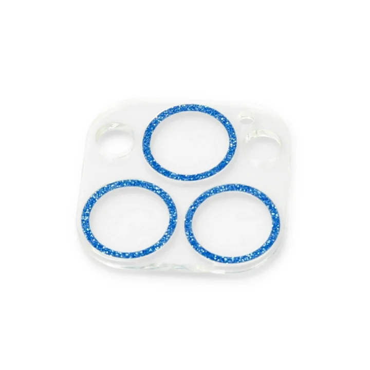 Mey İthalat®  iPhone 13 Pro Max Shine Kamera Lens Koruma Cam - Mavi