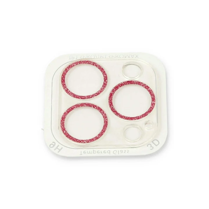 Mey İthalat®  iPhone 13 Pro Max Shine Kamera Lens Koruma Cam - Pembe