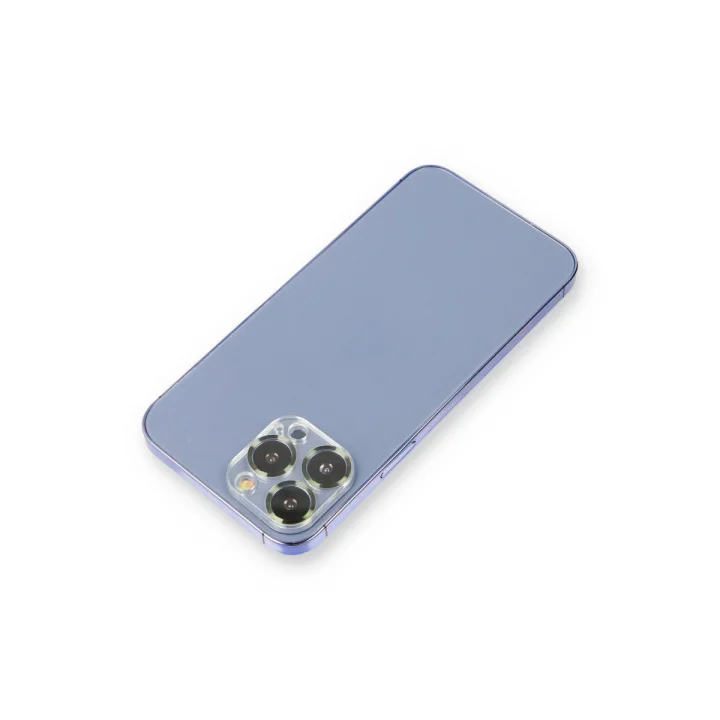 Mey İthalat®  iPhone 13 Pro Metal Kamera Lens Koruma Cam - Koyu Yeşil