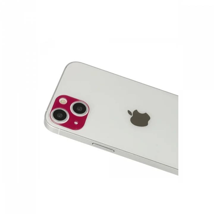 Mey İthalat®  iPhone 13 Rainbow Kamera Lens Koruma Cam - Koyu Kırmızı