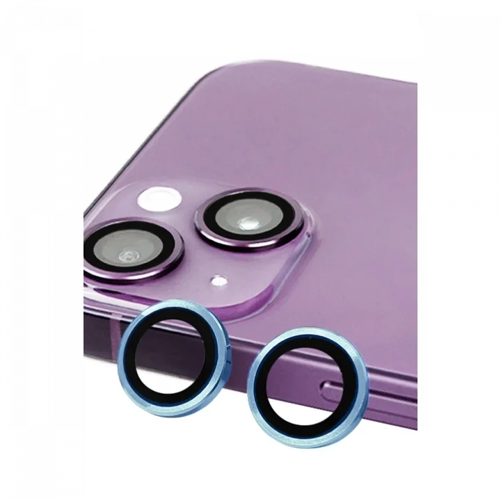 Mey İthalat®  iPhone 13 Raze Metal Kamera Lens - Mavi