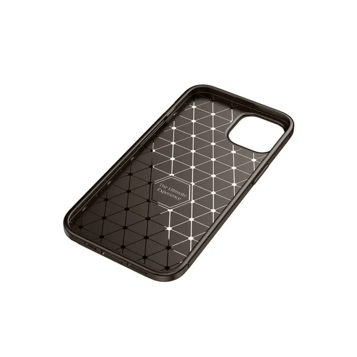 Mey İthalat®  iPhone 14 Kılıf Auto Focus Karbon Kapak - Kahverengi