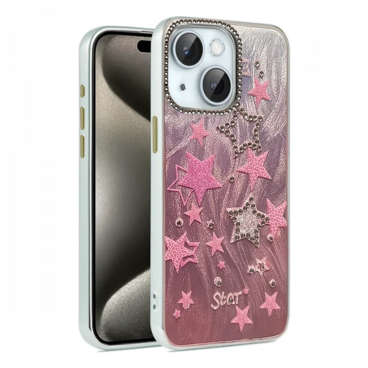 Mey İthalat®  iPhone 14 Kılıf Blade Aynalı Desenli Kapak - Desen 7