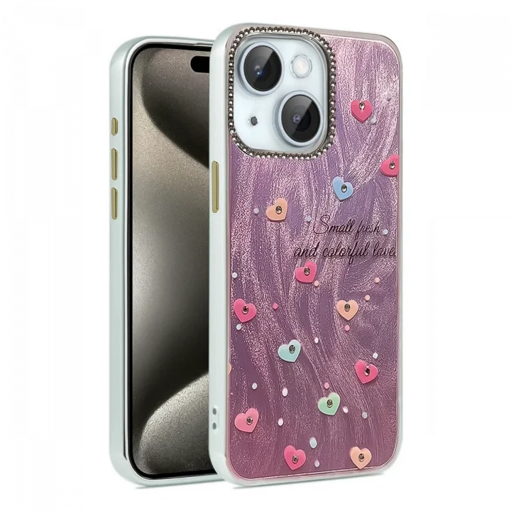 Mey İthalat®  iPhone 14 Kılıf Blade Aynalı Desenli Kapak - Desen 8