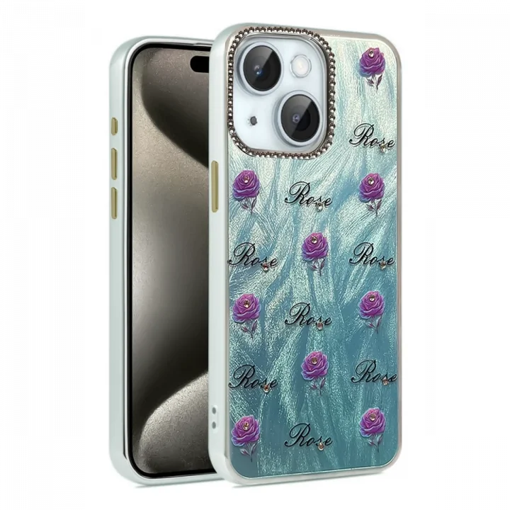 Mey İthalat®  iPhone 14 Kılıf Blade Aynalı Desenli Kapak - Desen 9