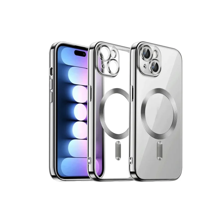 Mey İthalat®  iPhone 14 Kılıf Kross Magneticsafe Kapak - Titan Gri