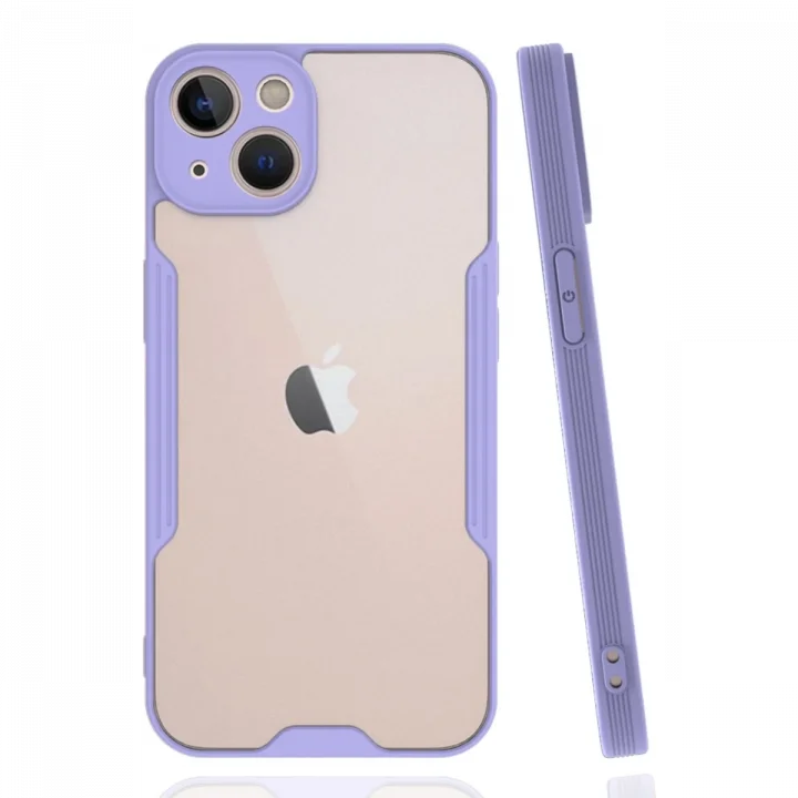 Mey İthalat®  iPhone 14 Kılıf Platin Silikon - Lila