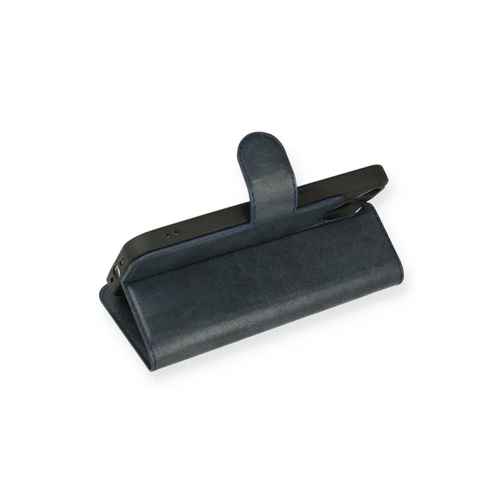 Mey İthalat®  iPhone 14 Kılıf Trend S Plus Kapaklı Kılıf - Lacivert