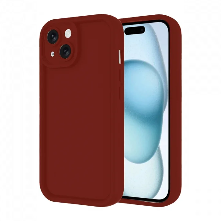 Mey İthalat®  iPhone 14 Kılıf Viera Silikon - Bordo