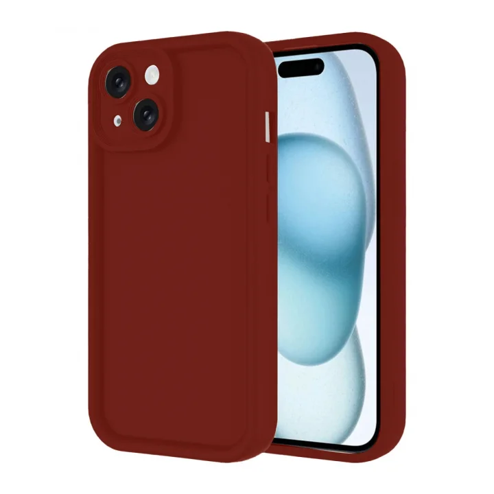 Mey İthalat®  iPhone 14 Kılıf Viera Silikon - Bordo