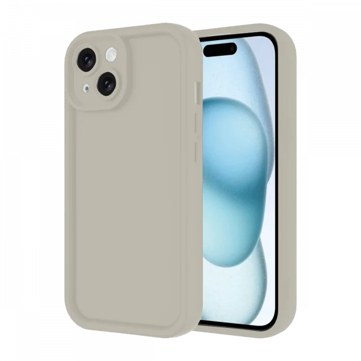 Mey İthalat®  iPhone 14 Kılıf Viera Silikon - Krem