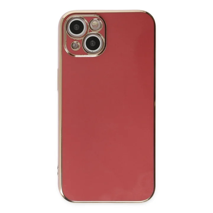 Mey İthalat®  iPhone 14 Kılıf Volet Silikon - Kırmızı