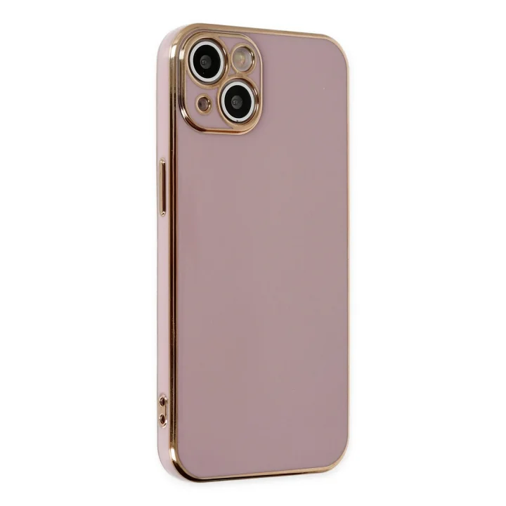 Mey İthalat®  iPhone 14 Kılıf Volet Silikon - Mor