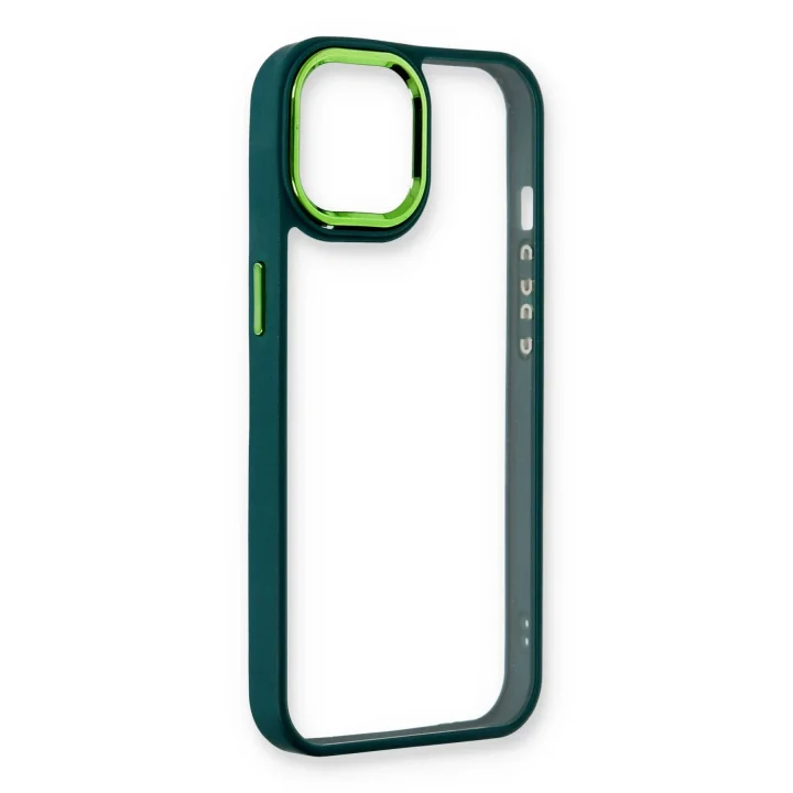 Mey İthalat®  iPhone 14 Plus Kılıf Dora Kapak - Haki Yeşil