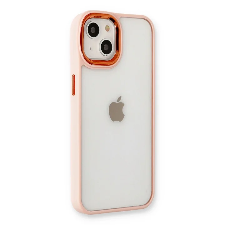 Mey İthalat®  iPhone 14 Plus Kılıf Dora Kapak - Pudra