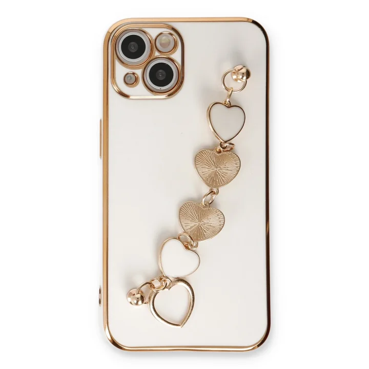 Mey İthalat®  iPhone 14 Plus Kılıf Esila Silikon - Beyaz