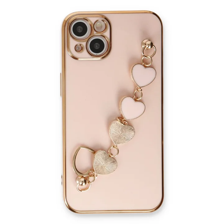 Mey İthalat®  iPhone 14 Plus Kılıf Esila Silikon - Pudra