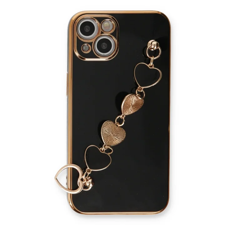 Mey İthalat®  iPhone 14 Plus Kılıf Esila Silikon - Siyah