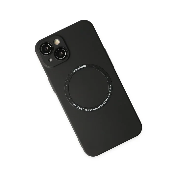 Mey İthalat®  iPhone 14 Plus Kılıf Jack Magneticsafe Lens Silikon - Siyah