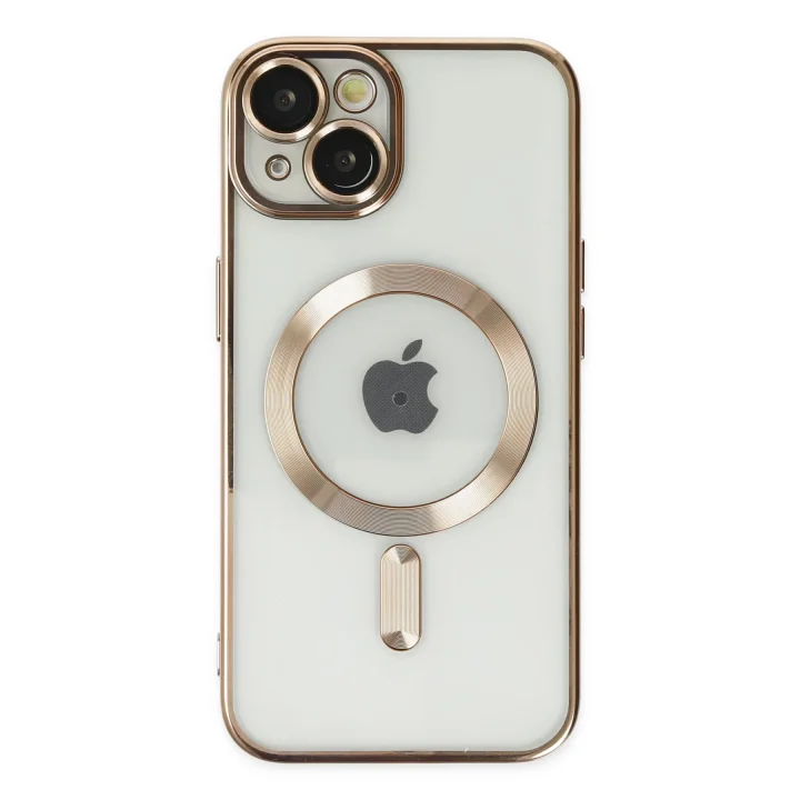 Mey İthalat®  iPhone 14 Plus Kılıf Kross Magneticsafe Kapak - Gold
