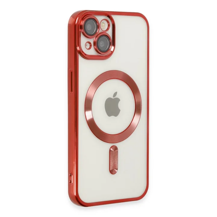 Mey İthalat®  iPhone 14 Plus Kılıf Kross Magneticsafe Kapak - Kırmızı