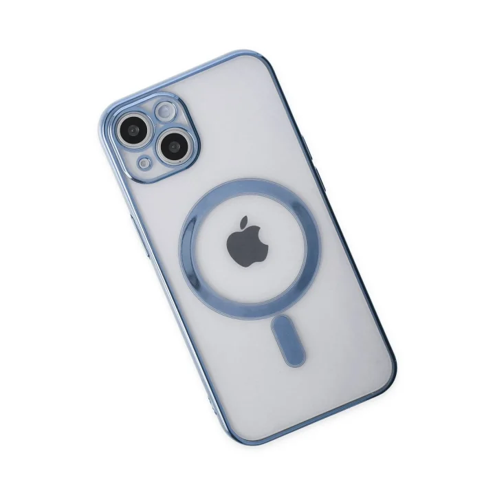 Mey İthalat®  iPhone 14 Plus Kılıf Magneticsafe Lazer Silikon - Sierra Blue