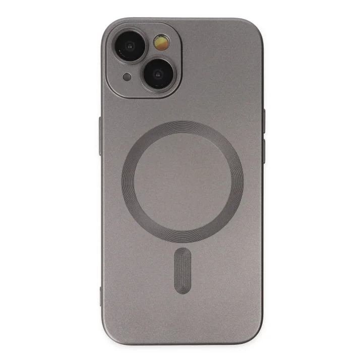 Mey İthalat®  iPhone 14 Plus Kılıf Moshi Lens Magneticsafe Silikon - Füme