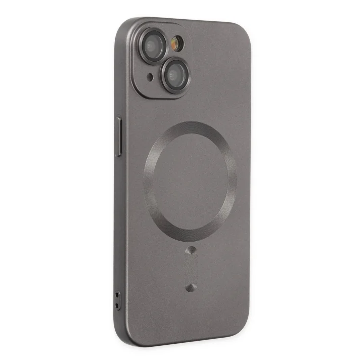 Mey İthalat®  iPhone 14 Plus Kılıf Moshi Lens Magneticsafe Silikon - Füme