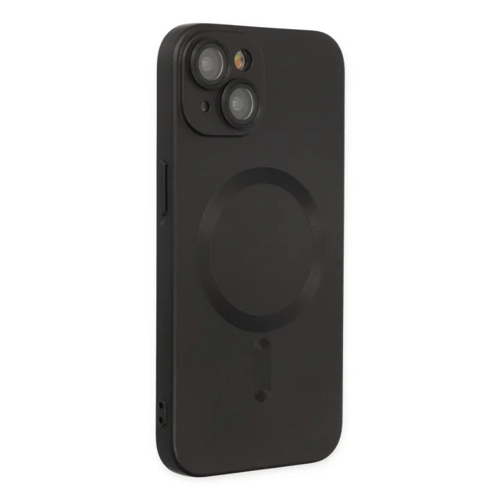 Mey İthalat®  iPhone 14 Plus Kılıf Moshi Lens Magneticsafe Silikon - Siyah