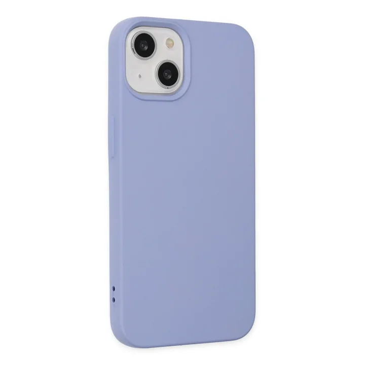 Mey İthalat®  iPhone 14 Plus Kılıf Nano içi Kadife Silikon - Lila