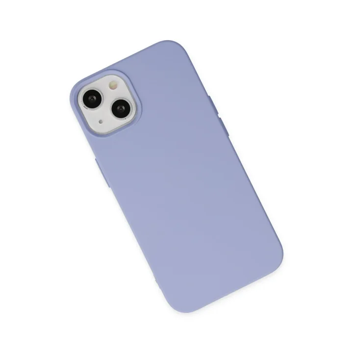 Mey İthalat®  iPhone 14 Plus Kılıf Nano içi Kadife Silikon - Lila