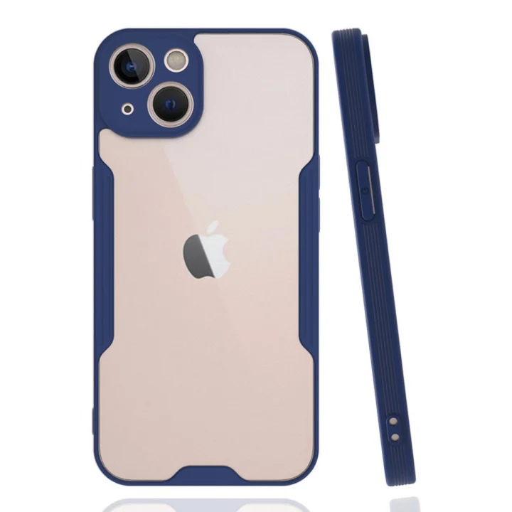 Mey İthalat®  iPhone 14 Plus Kılıf Platin Silikon - Lacivert